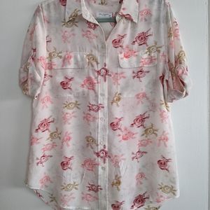 Equipment silk floral top